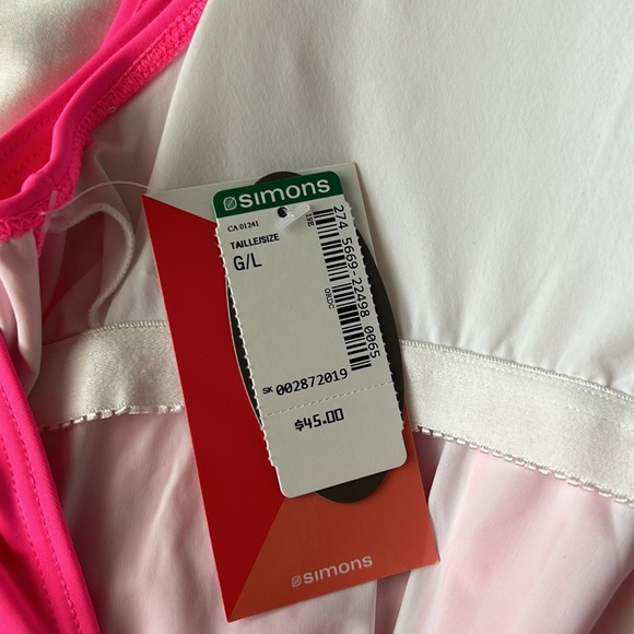 Hot Pink One-Piece Open Back Bathing Suit - Picture 3 of 3